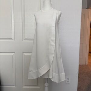 Annie P White Minimalist Sleeveless Dress
